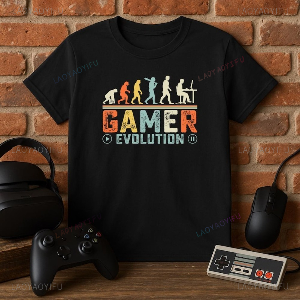 Retro Gaming Gift Ideas - Gamer Evolution T-Shirt Retro Video Gaming