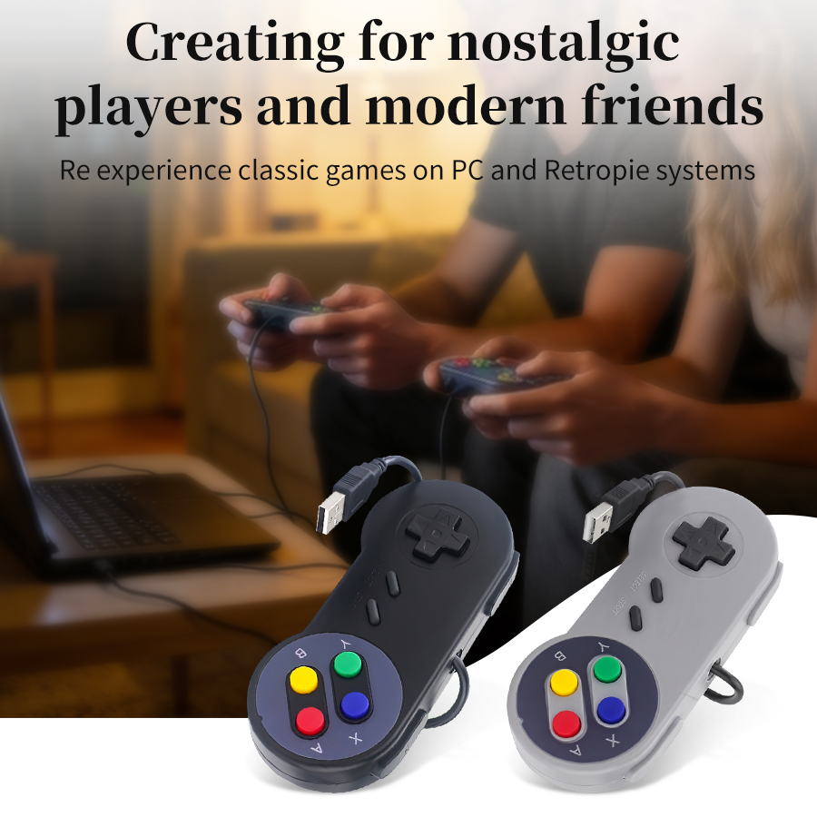 Retro Gaming Joystick - Wired USB Gamepad Retro Gaming Joystick