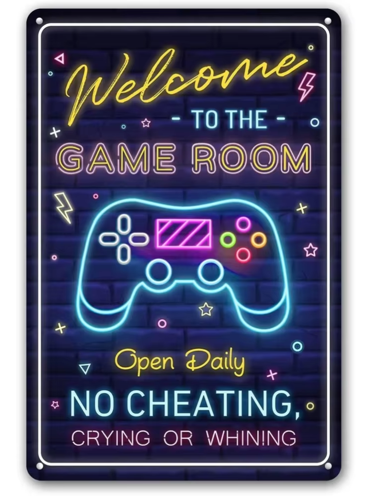 Retro Gaming Room - Man Cave Decor Welcome To The