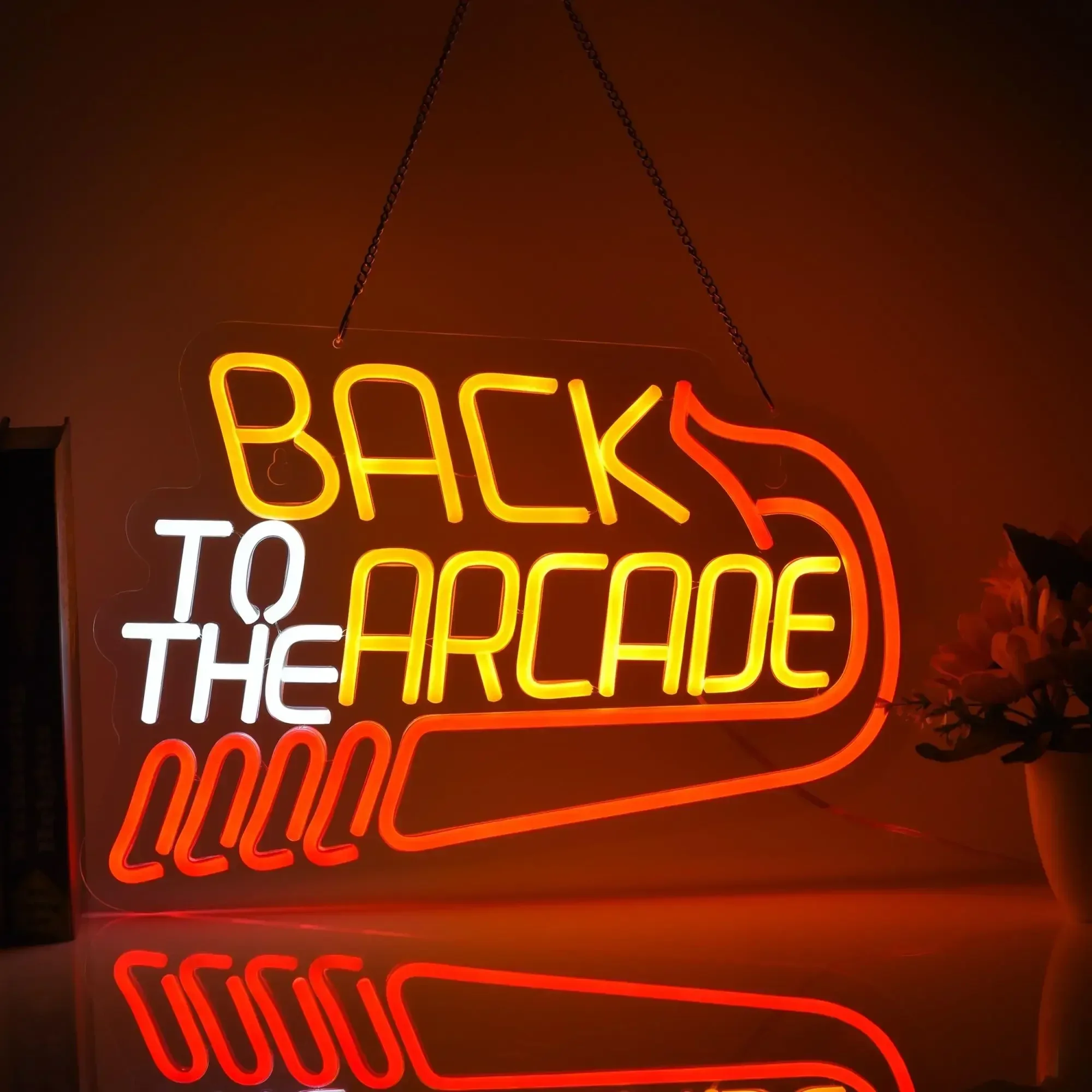 Retro Gaming Cafe - Back to The Arcade Neon Sign