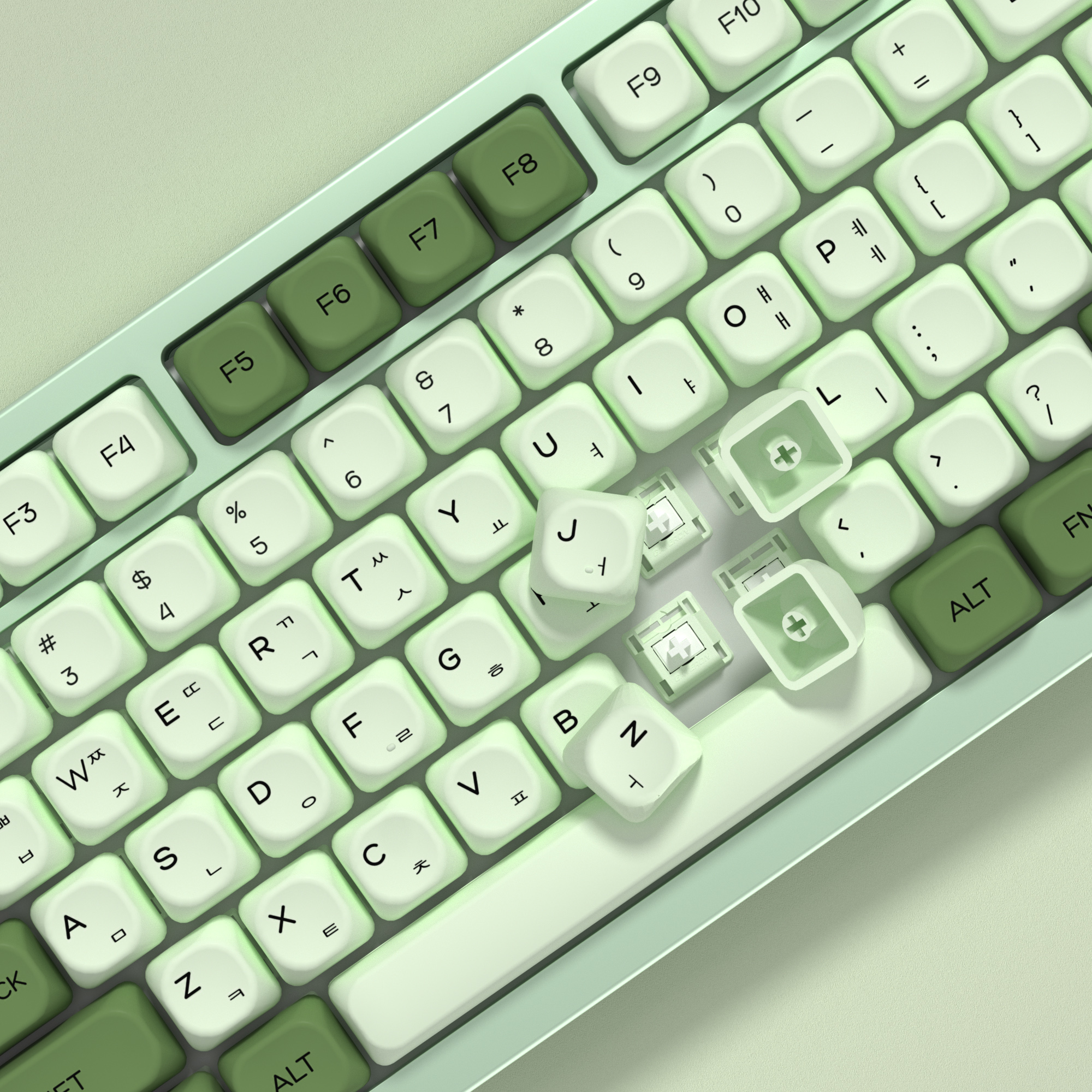 KBDiy Matcha Korean Keycap Gre - Retro Gaming Mac のレビューと価格