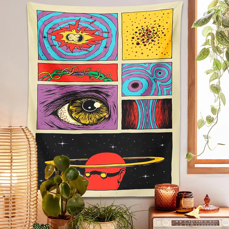Retro Pop Psychedelic Tapestry - Retro Gaming Universe のレビューと価格