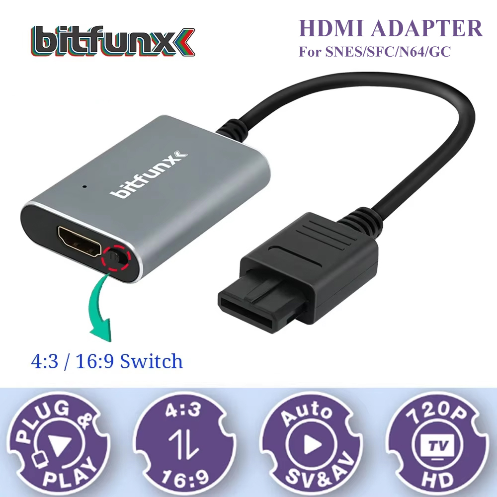 Bitfunx 720P Svideo / AV To HD - Retro Gaming Room のレビューと価格