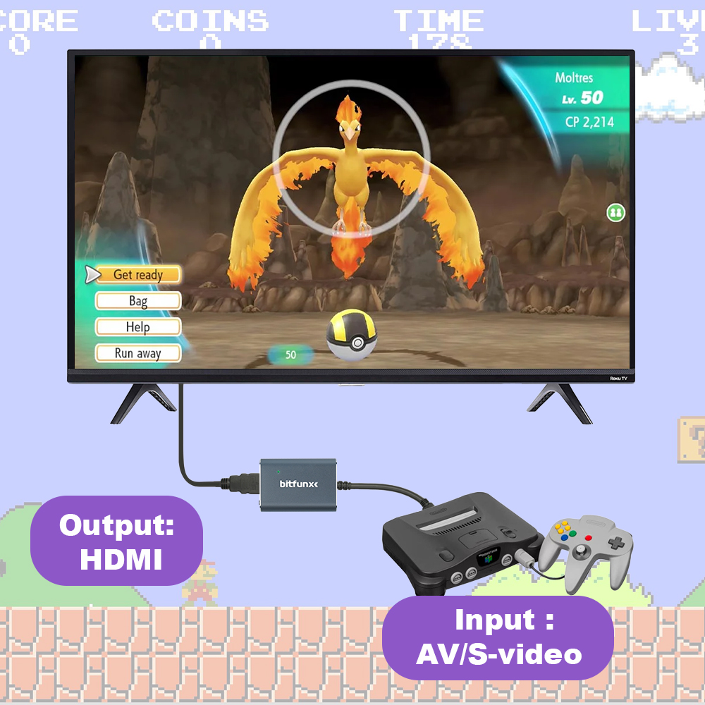 Bitfunx 720P Svideo / AV To HD - Retro Gaming Room のレビューと価格