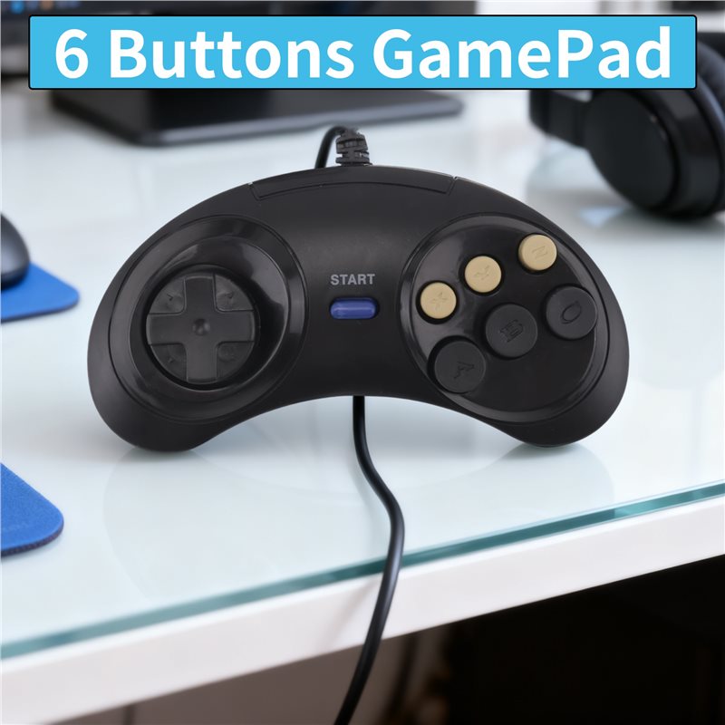 Classic Retro 6 Buttons Wired  - Retro Gaming Mac のレビューと価格