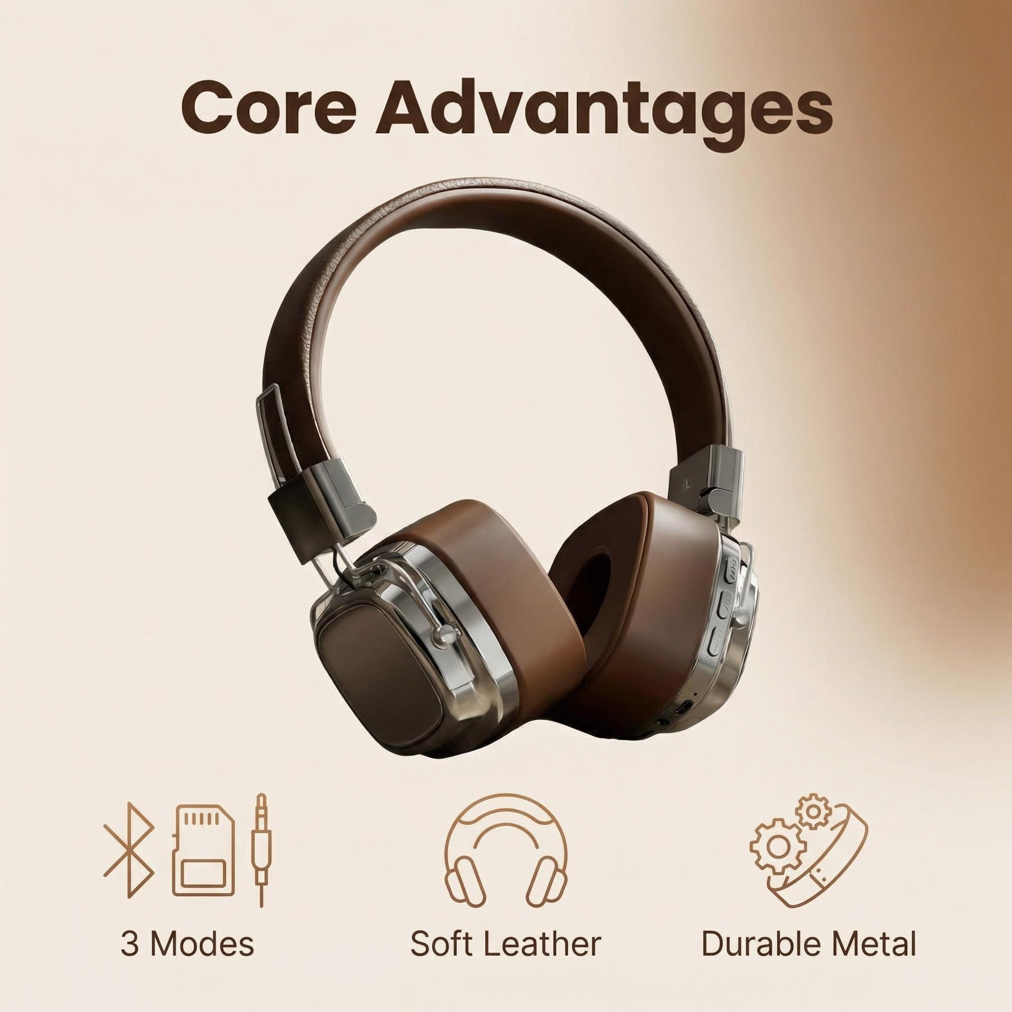 Retro Leather Over-ear Headpho - Retro Gaming Phone のレビューと価格