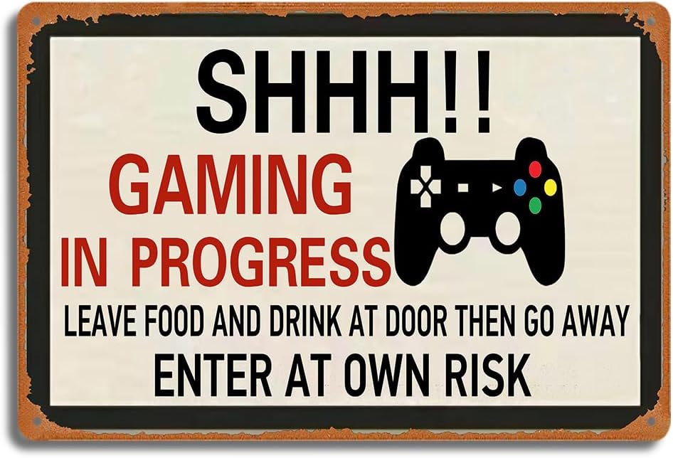 Retro Gaming Metal Tin Sign, S - Retro Gaming Room のレビューと価格
