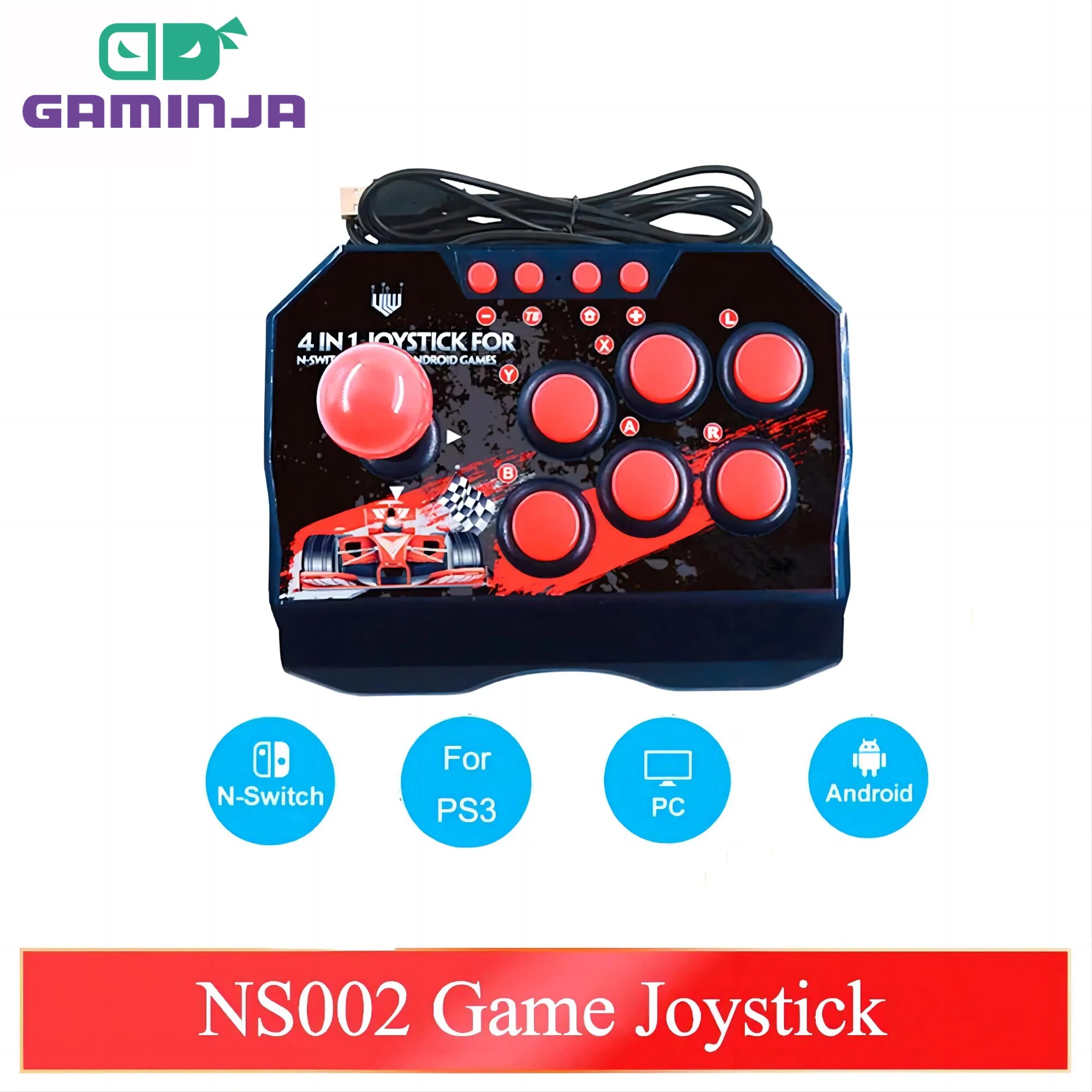 GAMINJA NS002 4 In 1 Retro Arc - Retro Gaming Joystick のレビューと価格