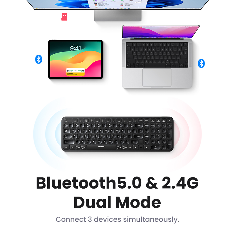UGREEN Keyboard Wireless Bluet - Retro Gaming Mac のレビューと価格