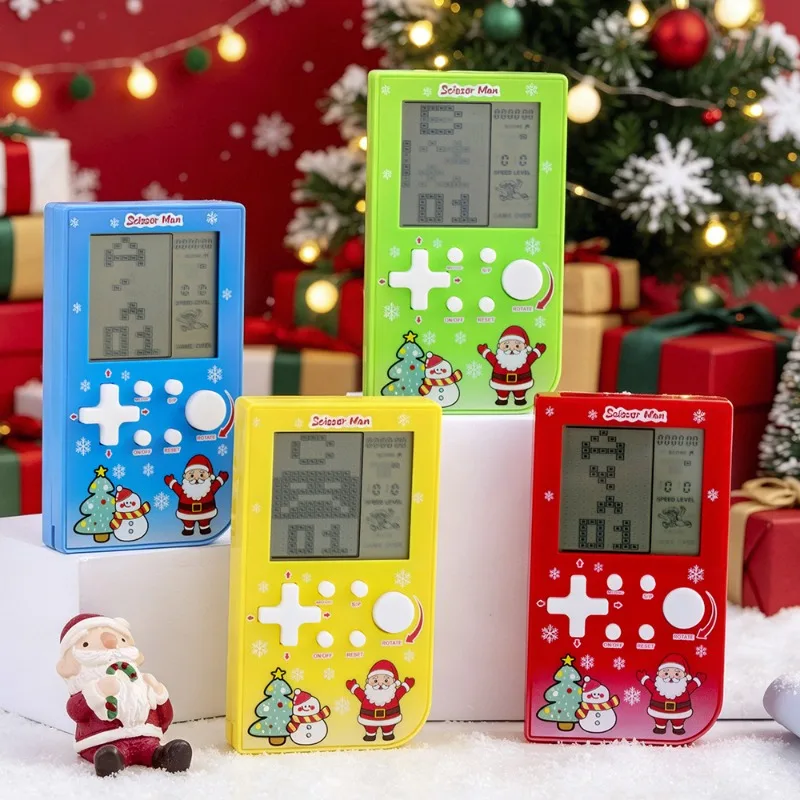 Santa & Snowman Print Brick Ga - Retro Gaming Device Handheld のレビューと価格