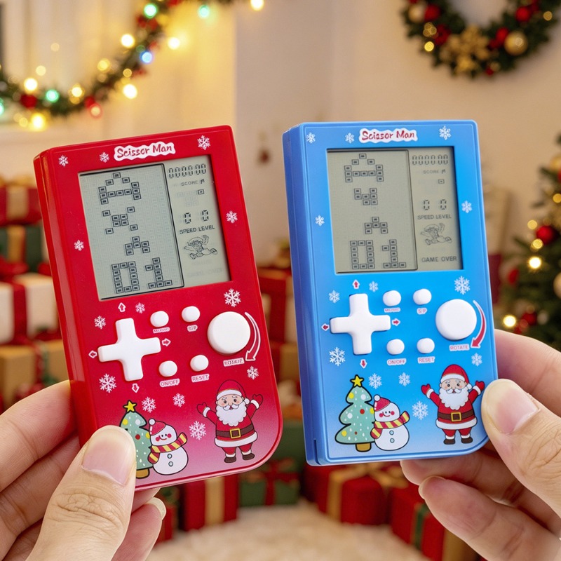 Santa & Snowman Print Brick Ga - Retro Gaming Device Handheld のレビューと価格