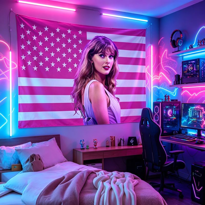 VIKAMA American Flag Female Si - Retro Gaming Room のレビューと価格