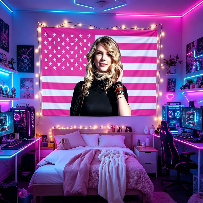 VIKAMA American Flag Female Si - Retro Gaming Room のレビューと価格