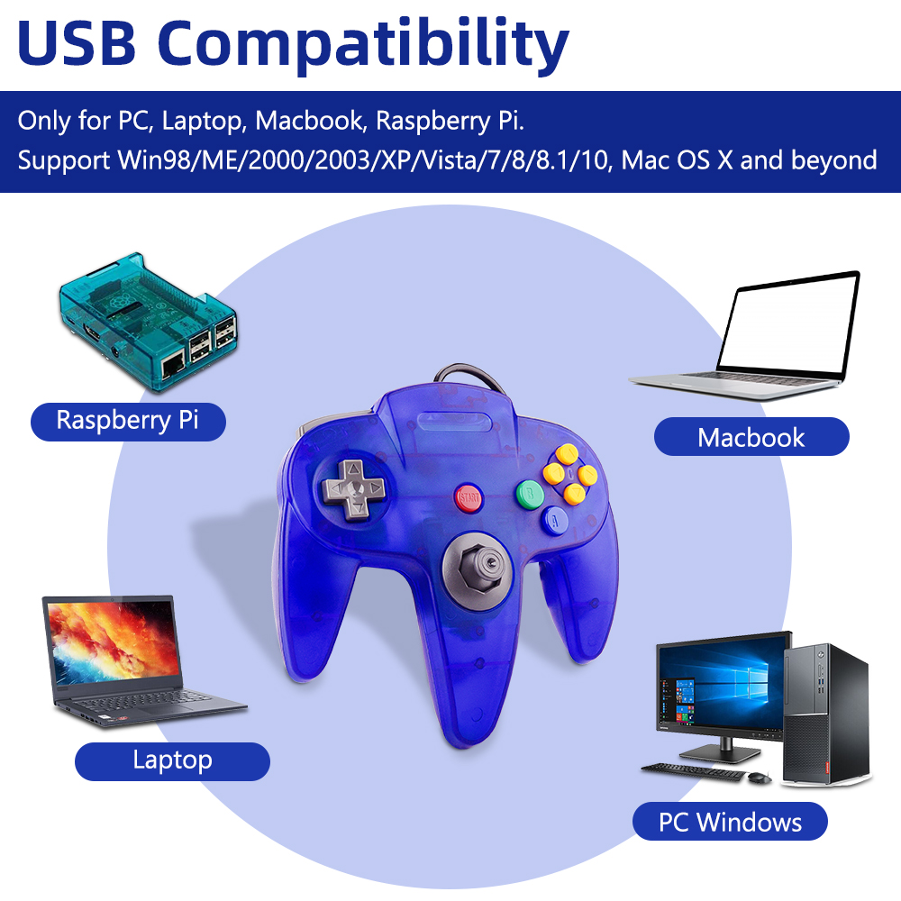 N64 Controller Classic USB Wir - Retro Gaming Joystick のレビューと価格