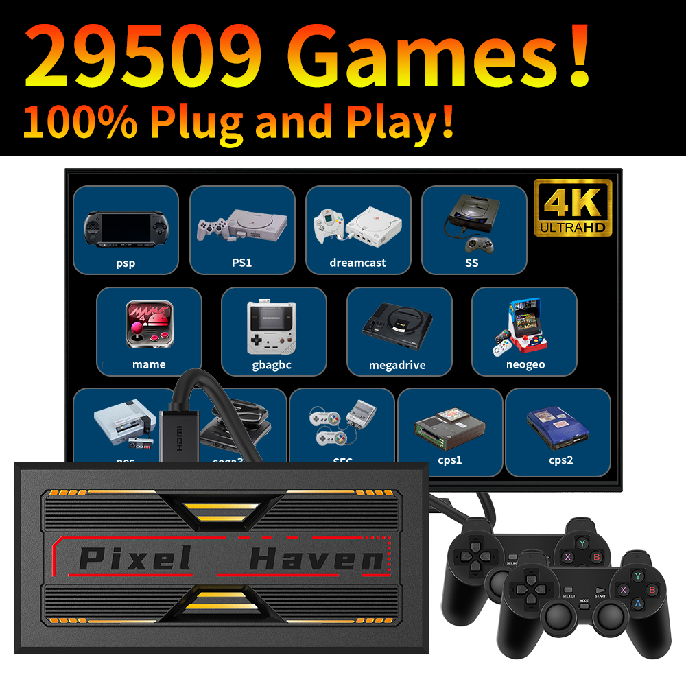 4K HD Retro Game Box Pixel Hav - Retro Gaming Tv Box のレビューと価格