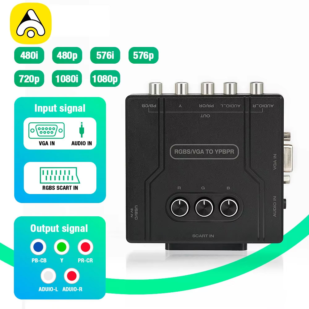 RGBS VGA to YPBPR Component Co - Retro Gaming Room のレビューと価格